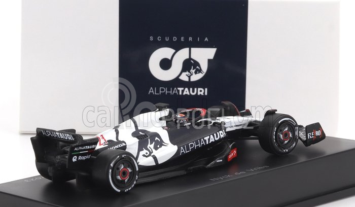 Spark-model Alpha tauri F1  At04 Team Alpha Tauri N 21 Season 2023 Nyck De Vries 1:64 Modrá Bílá