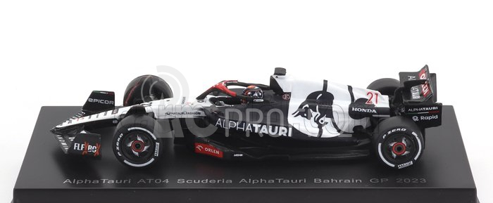 Spark-model Alpha tauri F1  At04 Team Alpha Tauri N 21 Season 2023 Nyck De Vries 1:64 Modrá Bílá