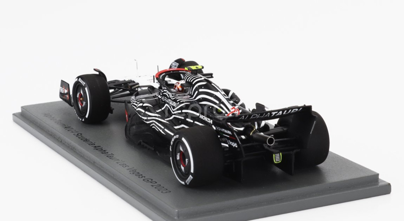 Spark-model Alpha tauri F1  At04 Team Alpha Tauri N 22 Las Vegas Usa Gp 2023 Yuki Tsunoda 1:43 Bílá Černá