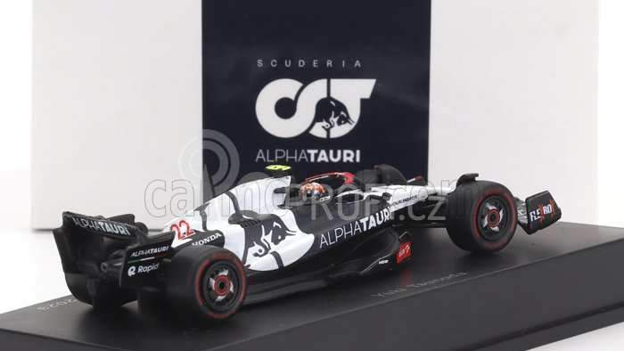 Spark-model Alpha tauri F1  At04 Team Alpha Tauri N 22 Season 2023 Yuki Tsunoda 1:64 Modrá Bílá