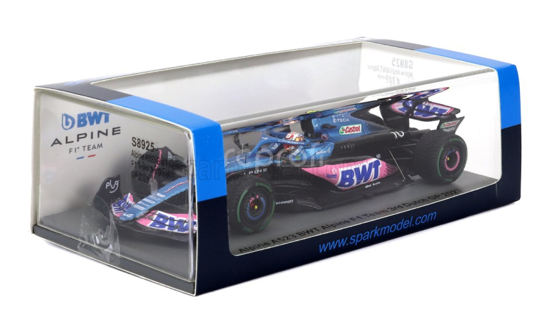 Spark-model Alpine F1  A523 Team Bwt Alpine N 10 3rd Dutch Gp 2023 Pierre Gasly 1:43 Modrá Růžová