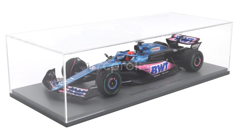 Spark-model Alpine F1  A523 Team Bwt Alpine N 31 3rd Monaco Gp 2023 Esteban Ocon 1:18 Modrá Růžová