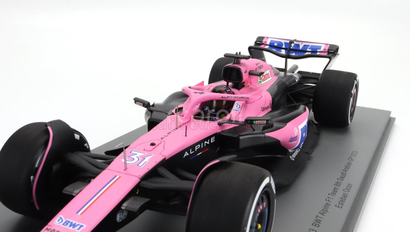 Spark-model Alpine F1  A523 Team Bwt Alpine N 31 Season 2023 Esteban Ocon 1:18 Růžová Modrá