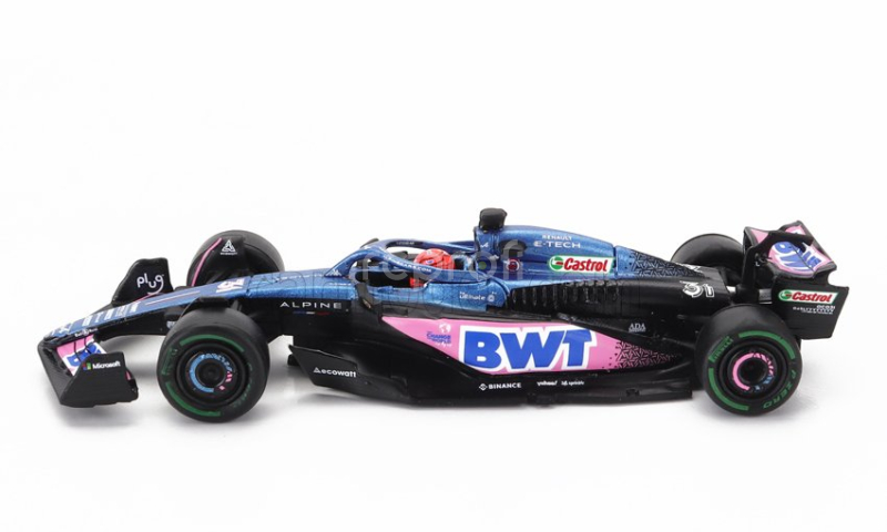 Spark-model Alpine F1  A523 Team Bwt Alpine N 31 Season 2023 Esteban Ocon 1:64 Modrá Růžová