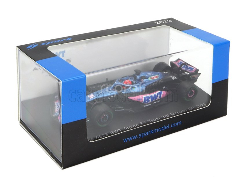Spark-model Alpine F1  A523 Team Bwt Alpine N 31 Season 2023 Esteban Ocon 1:64 Modrá Růžová