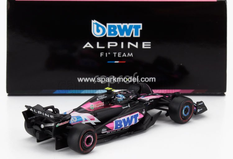 Spark-model Alpine F1  A524 Team Bwt Alpine N 10 Season 2024 Pierre Gasly 1:64 Černá Modrá Růžová
