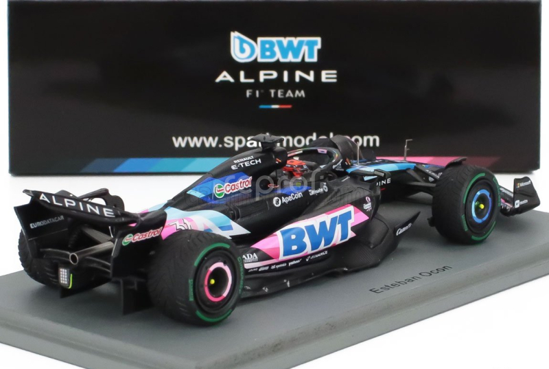 Spark-model Alpine F1  A524 Team Bwt Alpine N 31 Canada Gp 2024 Esteban Ocon 1:43 Černá Modrá Růžová