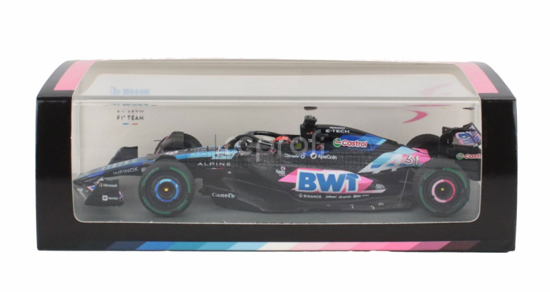 Spark-model Alpine F1  A524 Team Bwt Alpine N 31 Canada Gp 2024 Esteban Ocon 1:43 Černá Modrá Růžová