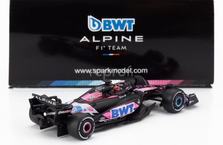 Spark-model Alpine F1  A524 Team Bwt Alpine N 31 Season 2024 Esteban Ocon 1:64 Černá Modrá Růžová