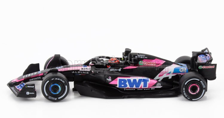 Spark-model Alpine F1  A524 Team Bwt Alpine N 31 Season 2024 Esteban Ocon 1:64 Černá Modrá Růžová