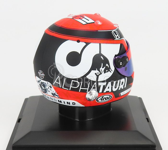 Spark-model Arai helmet F1  Casco Helmet At02 Honda Ra620h Team Alpha Tauri N 22 Season 2021 Yuki Tsunoda 1:5 Červená Modrá Bílá