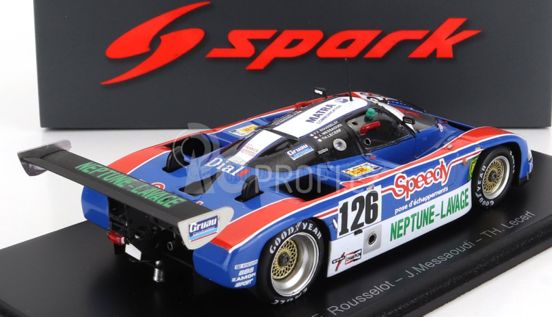 Spark-model Argo Jm19c 3.3l V8 Team France Prototeam N 126 24h Le Mans 1989 J.messaoudi - P.f.rousselot - T.lecerf 1:43 Modrá Bílá Oranžová