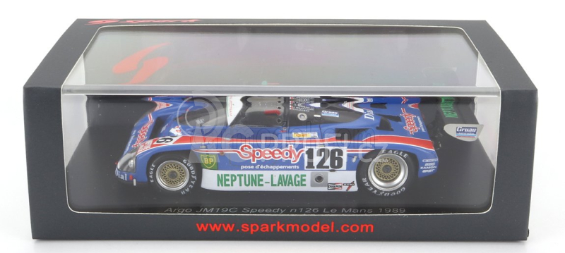 Spark-model Argo Jm19c 3.3l V8 Team France Prototeam N 126 24h Le Mans 1989 J.messaoudi - P.f.rousselot - T.lecerf 1:43 Modrá Bílá Oranžová