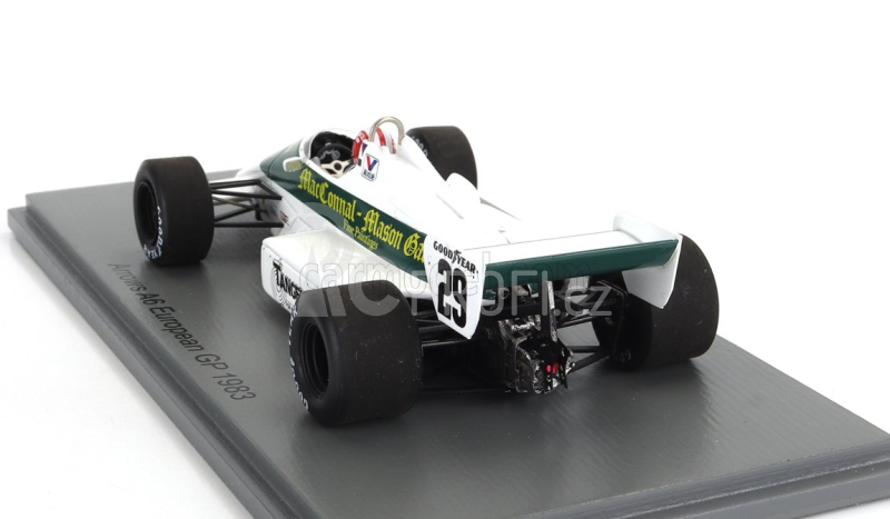 Spark-model Arrows F1  A6 N 29 European Gp 1983 M.surer 1:43 Bílá Zelená