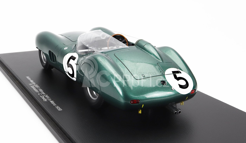 Spark-model Aston martin Dbr1 3.0l Spider Team David Brown Racing Dept. N 5 Winner 24h Le Mans 1959 R.salvadori - C.shelby - Con Vetrina - With Showcase 1:18 Zelená
