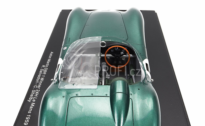 Spark-model Aston martin Dbr1 3.0l Spider Team David Brown Racing Dept. N 5 Winner 24h Le Mans 1959 R.salvadori - C.shelby - Con Vetrina - With Showcase 1:18 Zelená