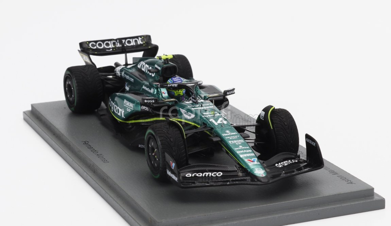 Spark-model Aston martin F1  Amr23 Team Aramco Cognizant N 14 2nd Dutch Gp 2023 Fernando Alonso 1:43 Zelená