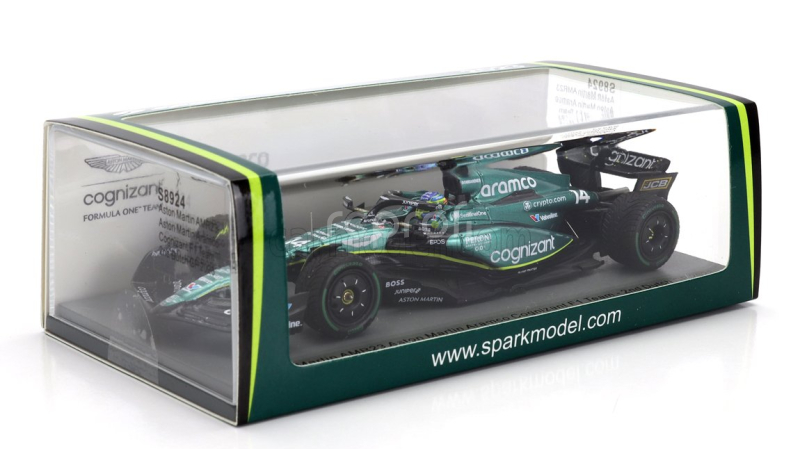Spark-model Aston martin F1  Amr23 Team Aramco Cognizant N 14 2nd Dutch Gp 2023 Fernando Alonso 1:43 Zelená
