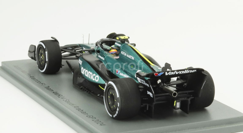 Spark-model Aston martin F1  Amr24 Team Aramco Cognizant N 14 5th Saudi Arabia Gp 2024 Fernando Alonso 1:43 Zelená Černá