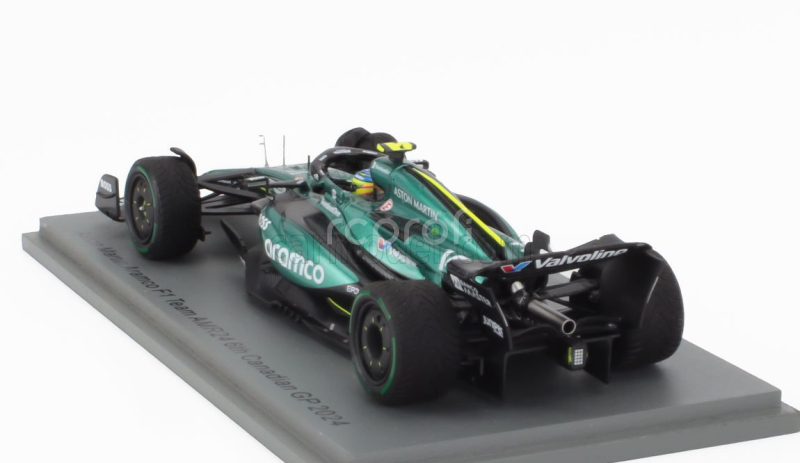 Spark-model Aston martin F1  Amr24 Team Aramco Cognizant N 14 Canada Gp 2024 Fernando Alonso 1:43 Zelená Černá