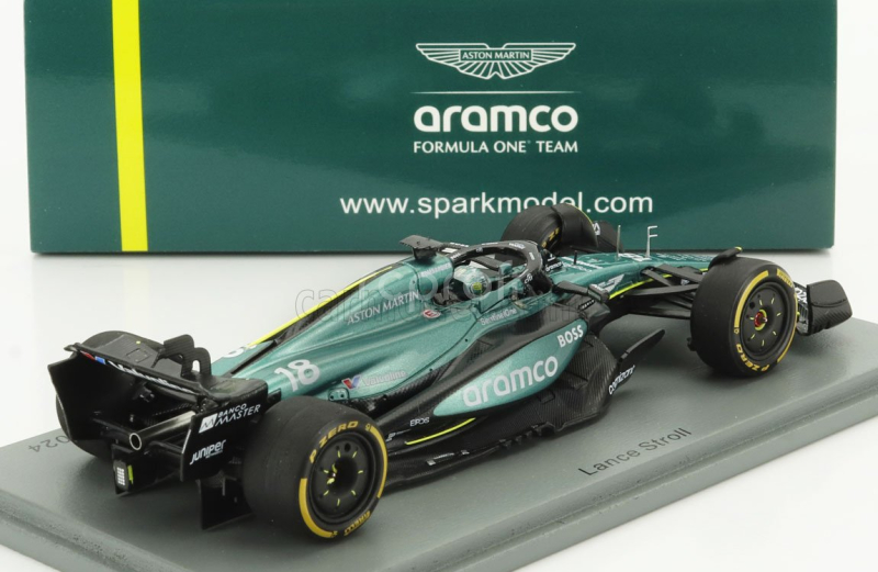 Spark-model Aston martin F1  Amr24 Team Aramco Cognizant N 18 Saudi Arabia Gp 2024 Lance Stroll 1:43 Zelená Černá