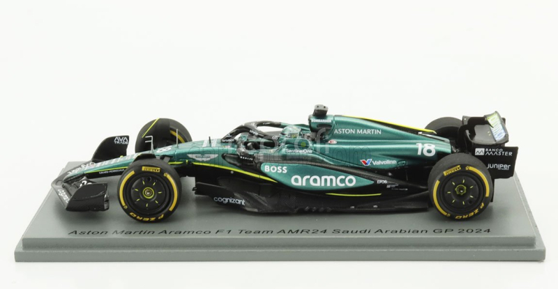 Spark-model Aston martin F1  Amr24 Team Aramco Cognizant N 18 Saudi Arabia Gp 2024 Lance Stroll 1:43 Zelená Černá