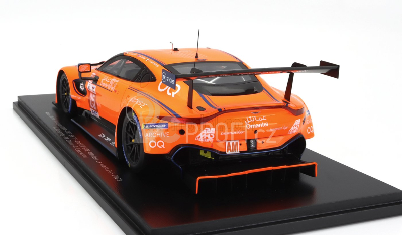 Spark-model Aston martin Vantage Amr 4.0l Turbo V8 Team Ort By Tf N 25 2nd Lmgte Class 24h Le Mans 2023 A.al Harthy - M.dinan - C.eastwood 1:18 Orange