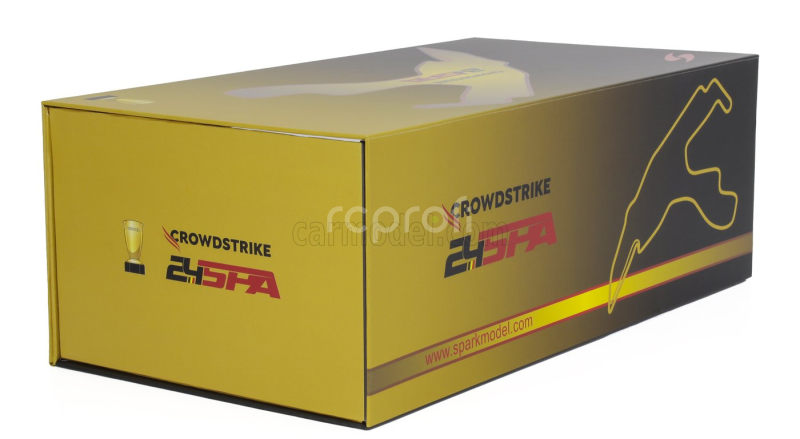 Spark-model Aston martin Vantage Amr Gt3 Evo Team Comtoyou Racing N 007 24h Spa 2024 M.drudi - N.thiim - M.sorensen 1:18 Modrá Žlutá