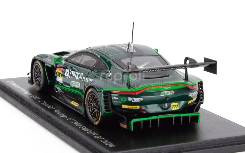 Spark-model Aston martin Vantage Amr Gt3 Evo Team D'station Racing N 777 Gt300 Class Super Gt 2025 Tomonobu Fujii - Charlie Fagg 1:43 Zelená