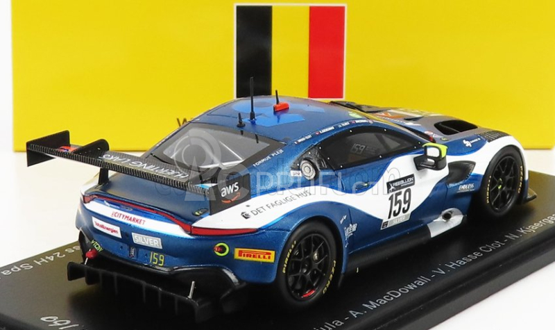 Spark-model Aston martin Vantage Amr Gt3 Team Garge 59 N 159 3rd Silver Class 24h Spa 2021 T.tujula - A.macdowall - N.kjaergaard 1:43 Modrá Bílá