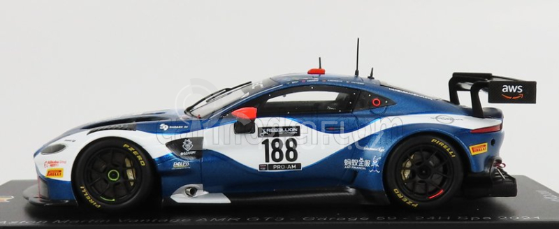 Spark-model Aston martin Vantage Amr Gt3 Team Garge 59 N 188 24h Spa 2021 A.west - C.goodwin - C.eastwood - M.kirchhofer 1:43 2 Tóny Modré Bílé