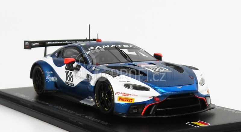 Spark-model Aston martin Vantage Amr Gt3 Team Garge 59 N 188 24h Spa 2021 A.west - C.goodwin - C.eastwood - M.kirchhofer 1:43 2 Tóny Modré Bílé