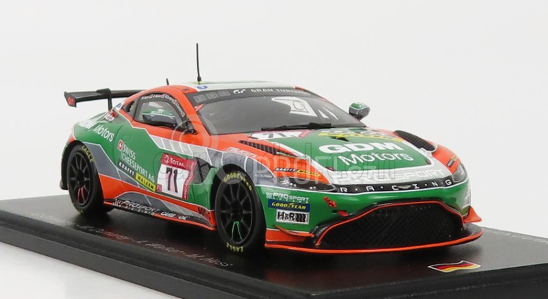 Spark-model Aston martin Vantage Amr Gt4 Team Prosport Racing N 71 24h Nurburgring 2021 G.dumarey - M.dumarey - A.walker - M.hess 1:43 Oranžová Černá Zelená