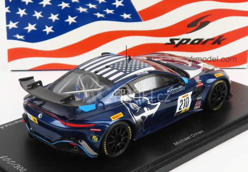 Spark-model Aston martin Vantage Gt4 Team Flying Lizard Motorsport N 210 100th Podium Pirelli Gt4 Austin 2020 M.dinan 1:43 Black