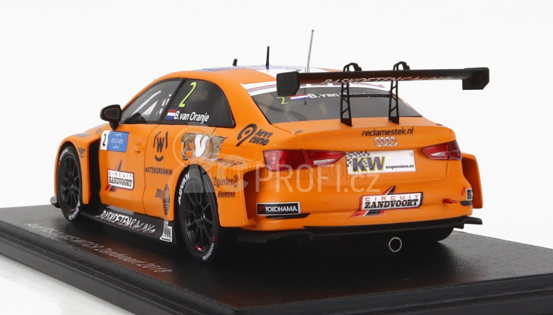 Spark-model Audi A3 Rs3 Lms N 2 Wtcr Zandvoort 2018 Prince Bernhard Van Oranje 1:43 Orange