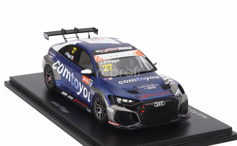 Spark-model Audi A3 Rs3 Lms N 27 Tcr Worl Tour Macau Race 2 2023 John Filippi 1:43 Modrá Bílá