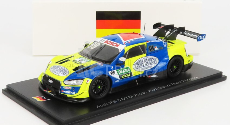 Spark-model Audi A5 Rs5 Team Audi Sport Phoenix N 99 Season Dtm 2020 M.rockenfeller 1:43 Modrá Zelená