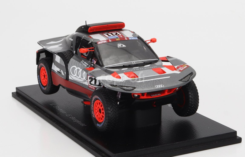 Spark-model Audi Q E-tron Rs Team Audi Sport N 211 Rally Dakar 2023 Mattias Ekstrom - Emil Bergkvist 1:43 Šedá Stříbrná Černá