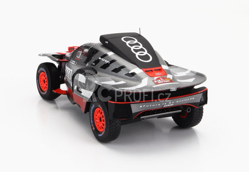 Spark-model Audi Q E-tron Rs Team Audi Sport N 221 Rally Dakar 2023 M Ekstrom - E Bergkvist 1:43 Šedá Stříbrná Černá