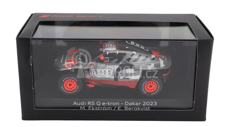 Spark-model Audi Q E-tron Rs Team Audi Sport N 221 Rally Dakar 2023 M Ekstrom - E Bergkvist 1:43 Šedá Stříbrná Černá