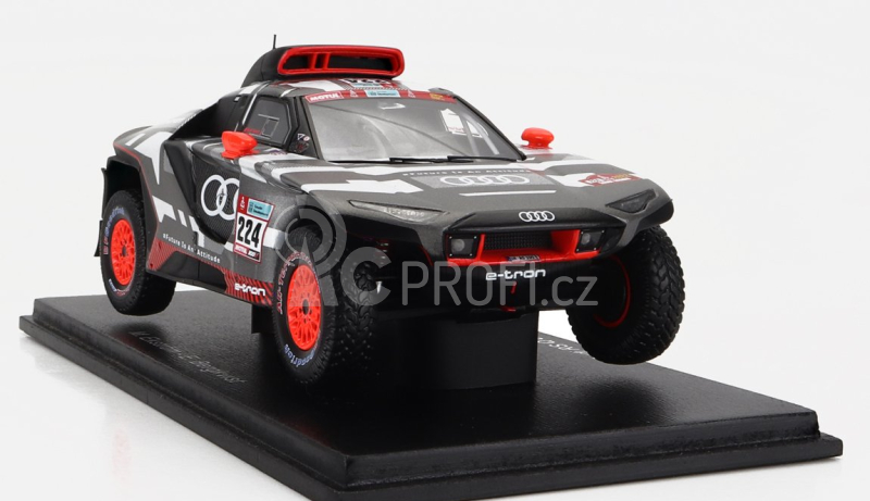 Spark-model Audi Q E-tron Rs Team Audi Sport N 224 Rally Dakar 2022 M.ekstrom - E.bergkvist 1:43 Šedá Stříbrná Černá
