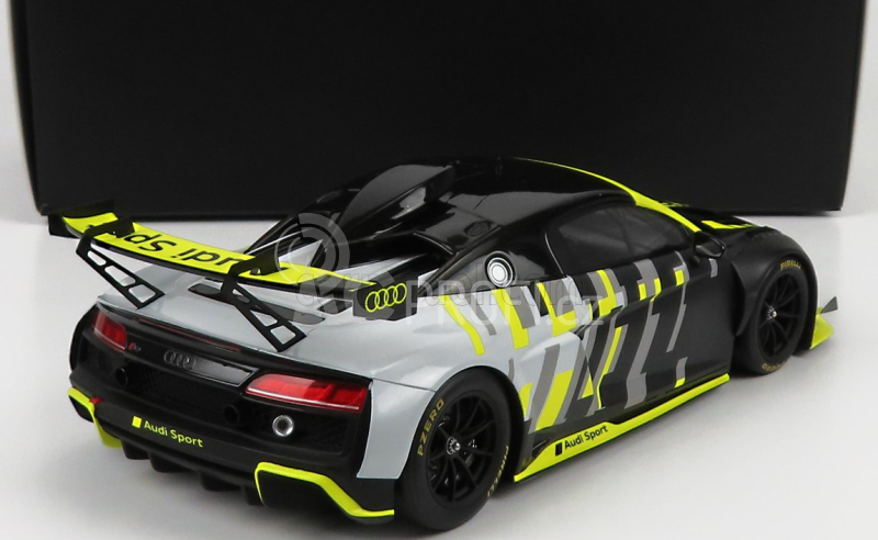 Spark-model Audi R8 Lms Gt2 Audi Sport 2021 1:18 Šedá Černá Žlutá