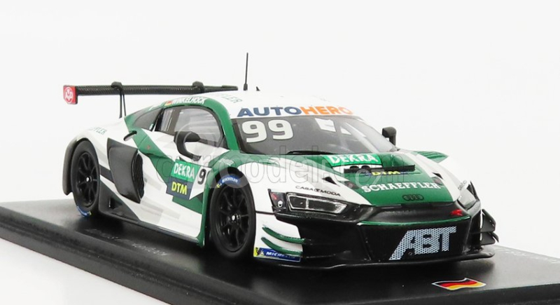 Spark-model Audi R8 Lms Gt3 Team Abt Sportline N 99 Dtm Nurburgring 2021 M.winkelhock 1:43 Zelená Bílá