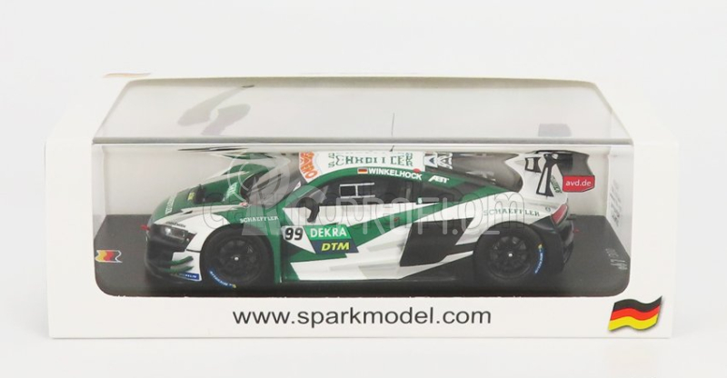 Spark-model Audi R8 Lms Gt3 Team Abt Sportline N 99 Dtm Nurburgring 2021 M.winkelhock 1:43 Zelená Bílá