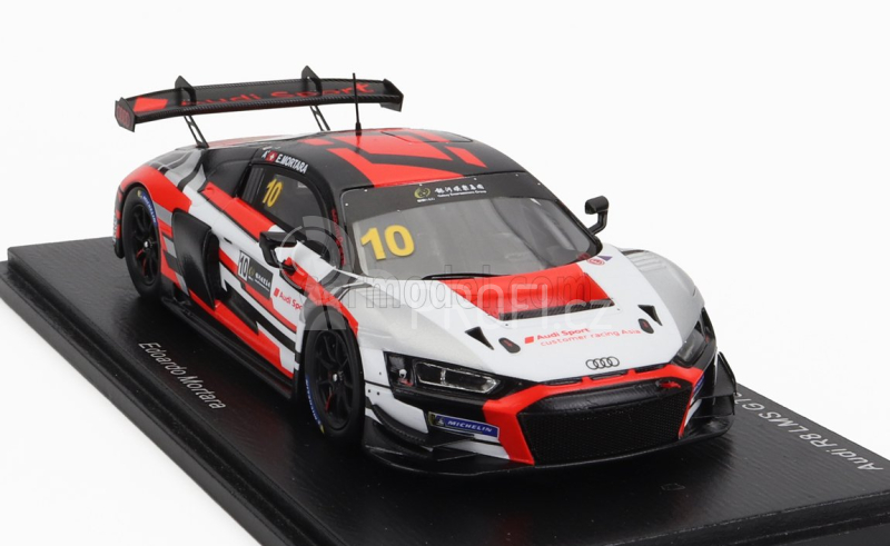 Spark-model Audi R8 Lms Gt3 Team Audi Sport Asia Absolute N 10 2nd Gt Cup Macau 2022 E.mortara 1:43 Bílá Červená