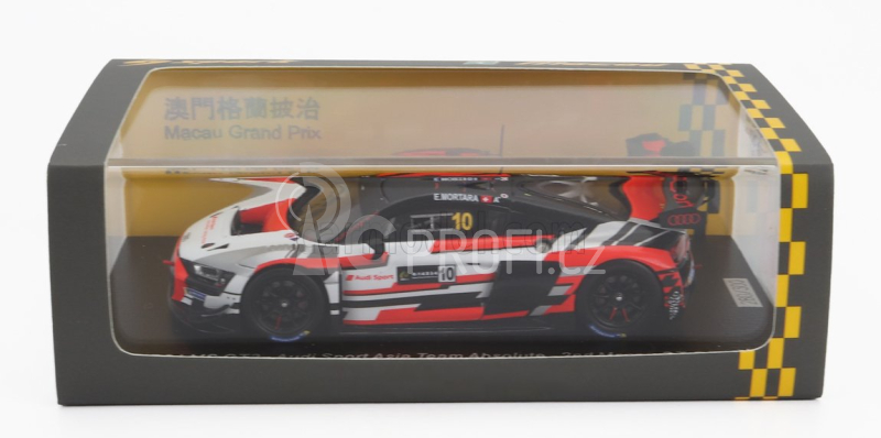 Spark-model Audi R8 Lms Gt3 Team Audi Sport Asia Absolute N 10 2nd Gt Cup Macau 2022 E.mortara 1:43 Bílá Červená