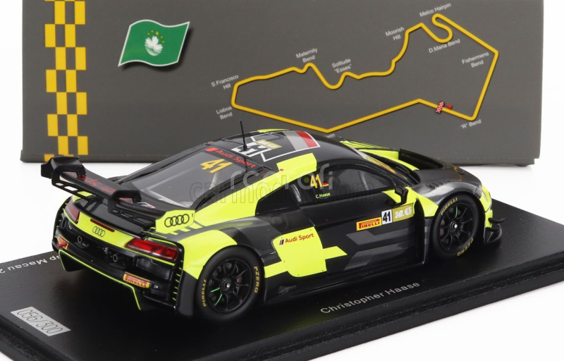 Spark-model Audi R8 Lms Gt3 Team Audi Sport Asia Absolute N 41 7th Fia Gt World Cup Macau 2023 Christopher Haase 1:43 Žlutá Černá