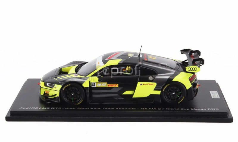 Spark-model Audi R8 Lms Gt3 Team Audi Sport Asia Absolute N 41 7th Fia Gt World Cup Macau 2023 Christopher Haase 1:43 Žlutá Černá