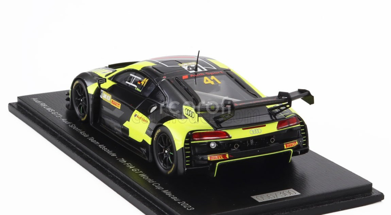 Spark-model Audi R8 Lms Gt3 Team Audi Sport Asia Absolute N 41 7th Fia Gt World Cup Macau 2023 Christopher Haase 1:43 Žlutá Černá