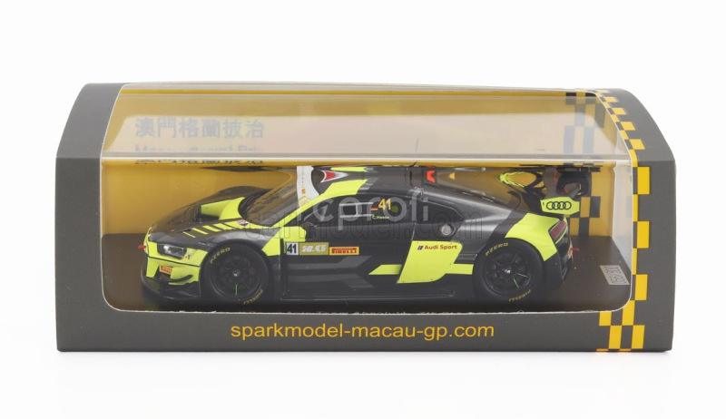 Spark-model Audi R8 Lms Gt3 Team Audi Sport Asia Absolute N 41 7th Fia Gt World Cup Macau 2023 Christopher Haase 1:43 Žlutá Černá